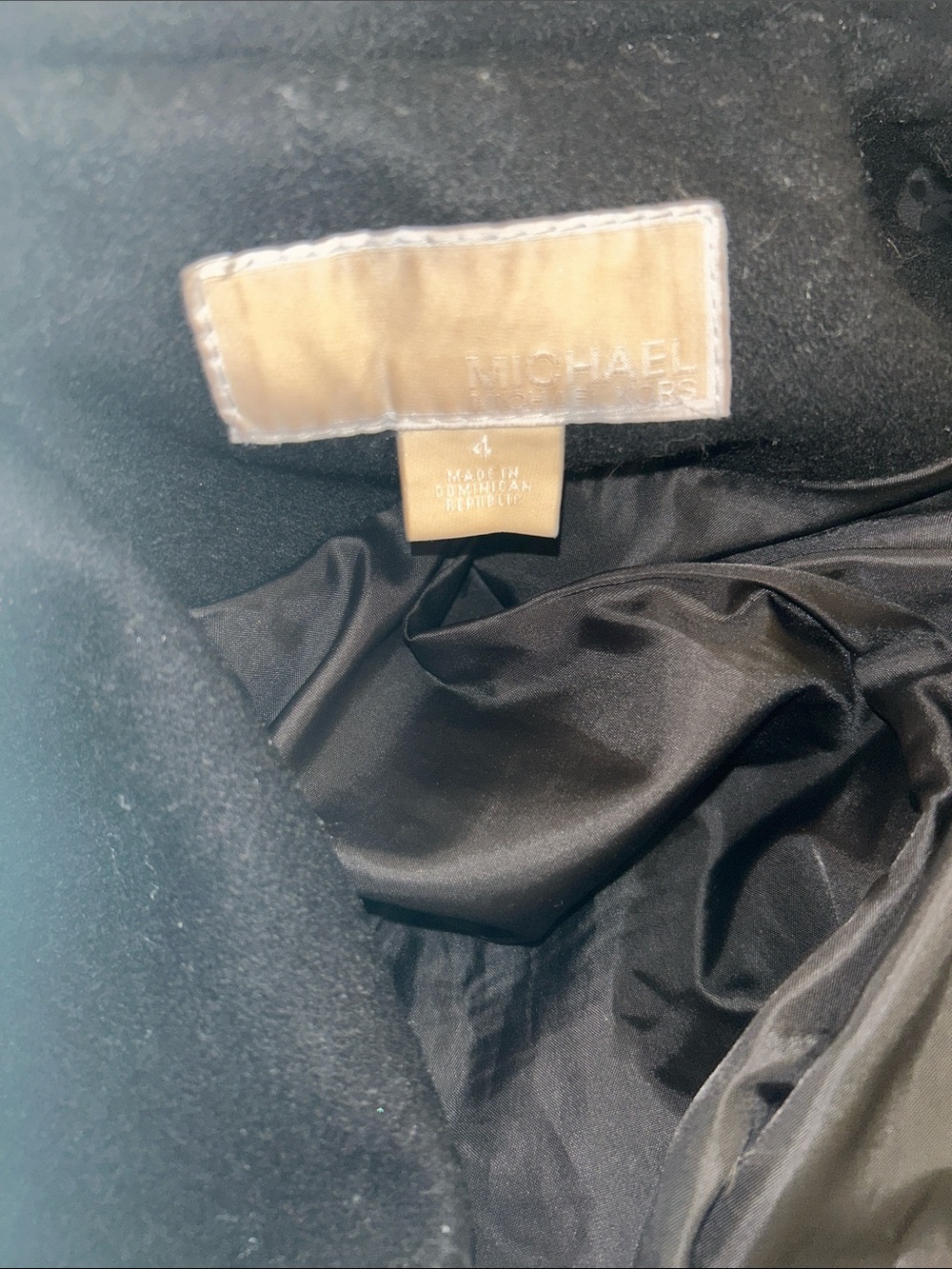 Michaels Black Women's no pea  Coat with Satin Lining - Picture 5 of 6